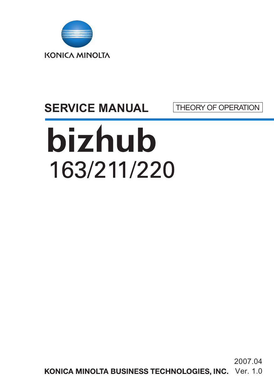 Konica-Minolta bizhub 163 211 220 THEORY-OPERATION Service Manual-1